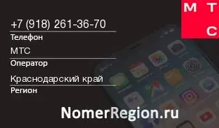 Кто звонил с 9182613670 - регион и оператор